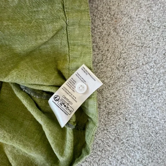 Anthologie Linen Colorblock Dress- Size LP - Picture 6 of 7